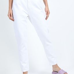 Tokyo Talkies Women White Slim Fit Cropped Cotton Jeans-image-97