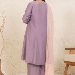 Janasya Plus Size Ethnic Motifs Regular Thread Work Kurta with Palazzos & Dupatta image 4