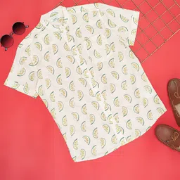 indus route by Pantaloons Boys Ethnic Motifs Printed Sequinned Kurta-image-72
