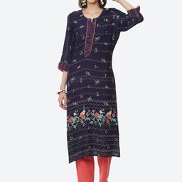 Rangriti Women Blue Bandhani Printed Kurta-image-19