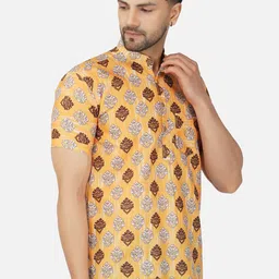 BASE 41 Ethnic Motifs Printed Band Collar Straight Kurta-image-93