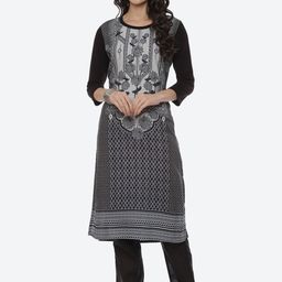Rangriti Women Black Ethnic Motifs Printed Kurta-image-97