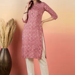 Anouk Ethnic Motifs Printed Mandarin Collar Straight Kurta-23