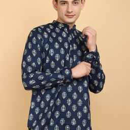 V-Mart Quirky Printed Poplin Mandarin Collar Kurta-picture-48