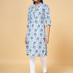 RANGMANCH BY PANTALOONS Floral Printed Straight Cotton Kurta-picture-47