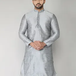 BAESD Mandarin Collar Straight Regular Cotton Kurta-picture-2