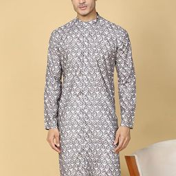 TABARD Ethnic Motifs Printed Mandarin Collar Cotton Kurta-picture-10