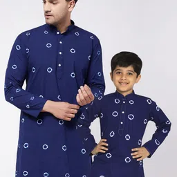 VASTRAMAY Tie & Dye Mandarin Collar Pure Cotton Kurta-picture-21