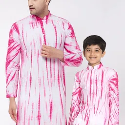 VASTRAMAY Tie & Dyed Pure Cotton Straight Kurta-image-93