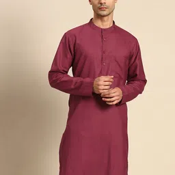 Anouk Mandarin Collar Straight Pure Cotton Kurta-image-85