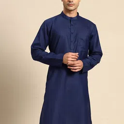 Anouk Mandarin Collar Straight Pure Cotton Kurta-image-87