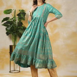 Rangita Floral Printed Anarkali Pleated Kurta-image-102