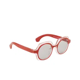 YK Unisex Kids Grey Lens & Red Round Sunglasses with UV Protected Lens-image-74