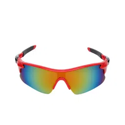 GARTH Unisex Blue Lens & Red Sports Sunglasses with UV Protected Lens-image-25