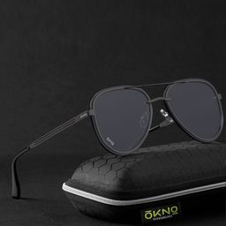 OKNO Unisex Aviator Sunglasses with Polarised and UV Protected Lens-44