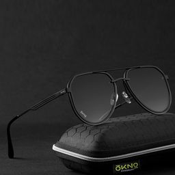 OKNO Unisex Aviator Sunglasses with Polarised and UV Protected Lens-17