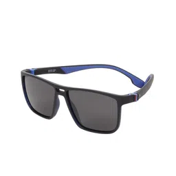 Scavin Men Grey Lens & Blue Rectangle Sunglasses with Polarised Lens image 4