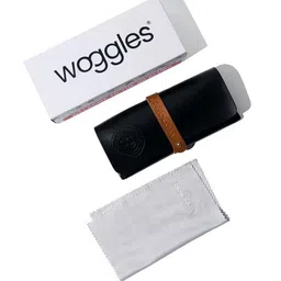 Woggles Unisex Rectangle Sunglasses with Polarised Lens WOCV-MRC-56288C1 image 5