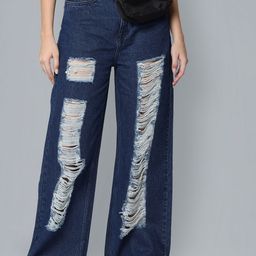 Flying Machine Women Highly Distressed Light Fade Cotton Jeans-image-28