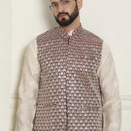 SOJANYA Embroidered Woven Nehru Jackets-picture-47