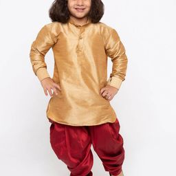 JBN Creation Boys Mandarin Collar Kurta With Dhoti Pants-81