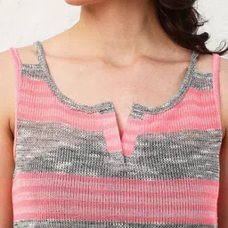 Athena Striped Net Top image 4