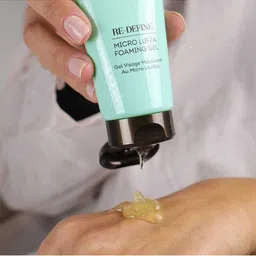 -417 Re Define Micro Luffa Foaming Gel Face Wash With Aloe Vera & Almond Oil - 200ml image 2