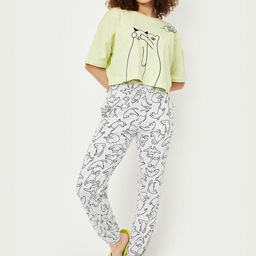 max Women Graphic Printed Pure Cotton Night suit-image-93