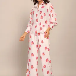 KAORI BY SHREYA AGARWAL Bliss Floral Printed Relaxed Fit Shirt With Trousers Co-Ords-54