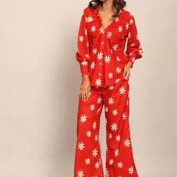 KAORI BY SHREYA AGARWAL Relaxed Fit Printed Shirt With Trousers Co-Ords-image-33