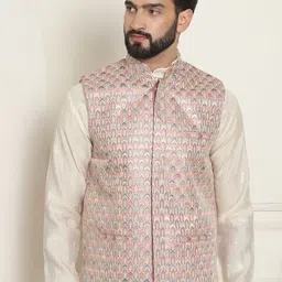 SOJANYA Embroidered Woven Nehru Jackets-picture-29