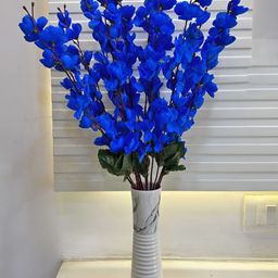 ARTSY Blue & Green 2 Pieces Cherry Blossom Artificial Flowers-2