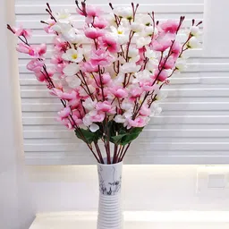 ARTSY Unisex White & Pink 2Pcs Artificial Flowers &Plants-34