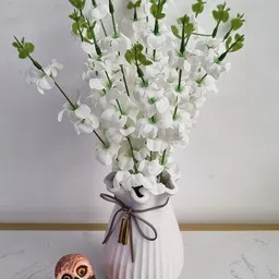 Art Street White Cherry Blossom Artificial Flower Stem-12