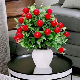 KAAF Red & Green 3 Pieces Artificial Plant Cherry-4