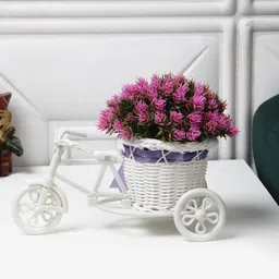FOLIYAJ Green & Pink Artificial Flowers and Plants-12