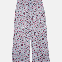KiddoPanti Girls Printed Mid-Rise Cotton Lounge Pant-image-77