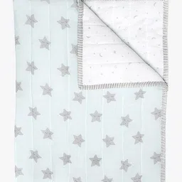 Masilo Boys Sleepy Star Blue & Grey Printed AC Room Single Bed Quilt-picture-9
