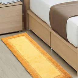 Saral Home Elyesse Golden Self-Design Rectangular Anti-Skid Runner-4