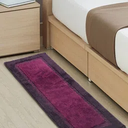 Saral Home Elyesse Purple Self-Design Rectangular Anti-Skid Runner-31