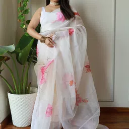 Anouk Floral Printed Saree-picture-0