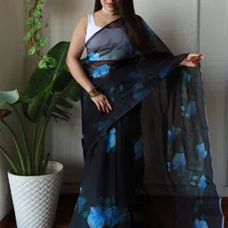 Anouk Floral Printed Saree-image-42