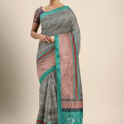 KALINI Striped Silk Blend Saree-image-18