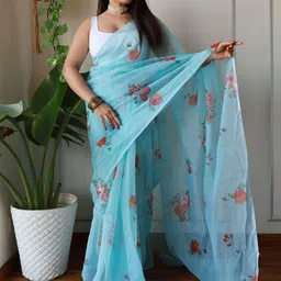 Anouk Floral Printed Saree-image-76