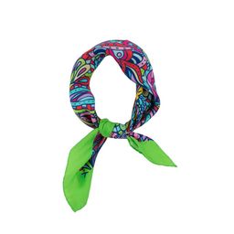 The Tie Hub Men Green & Blue Printed Scarf-image-66