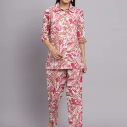 DECKEDUP Abstract Printed Shirt With Trouser-89