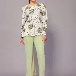 vj fashion Printed Top With Trouser Co-Ords-picture-3