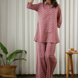 SANSKRUTIHOMES Floral Printed Pure Cotton  Tunic With Palazzo-image-51