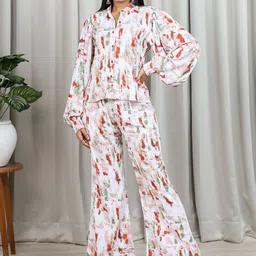 KALINI Abstract Printed Shirt With Palazzos-picture-22