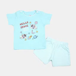 V-Mart Infant Kids Printed Pure Cotton T-shirt With Shorts Set-image-89